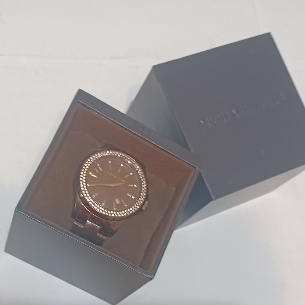 Michael Kors Madison MK5640 Espresso Glitz Cocoa Brown Watch